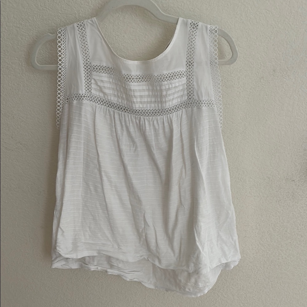 White Sleeveless Top